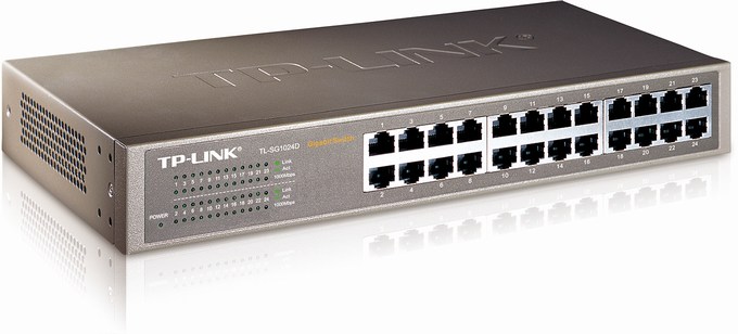 24-Port 10/100/1000Mbps Gigabit Rackmount Switch TP-LINK TL-SG1024