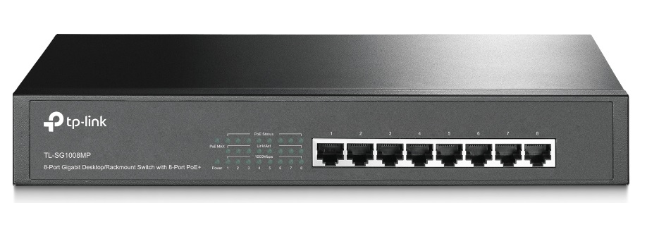 8-Port Gigabit Desktop/Rackmount Switch with 8-Port PoE+ TP-LINK TL-SG1008MP