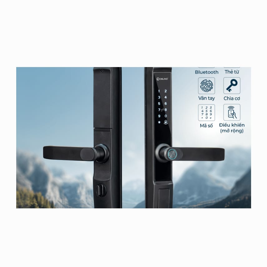 Khóa Vân Tay Cửa Nhôm OSN-2602 - Khóa vân tay cửa nhôm