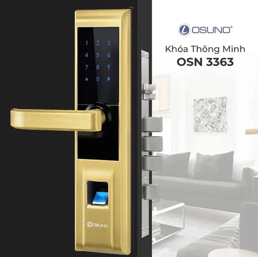 Khóa Cửa Vân tay Chống Nhìn Trộm OSN-3363 - Khóa vân tay chống nhìn trộm
