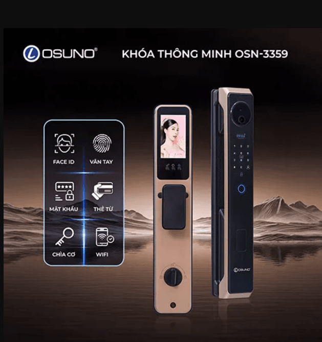 Khóa Cửa Thông Minh Face ID OSN-3359 - Khóa thông minh Face ID