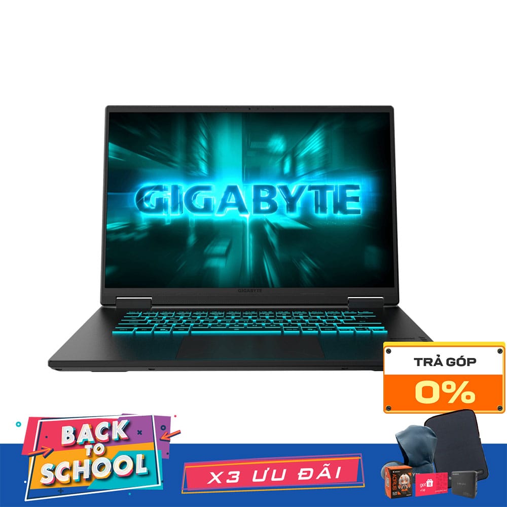 Máy tính xách tay/ Laptop Gigabyte Gaming A16 CTHH3VN893SH (i5-13420H) (Đen)