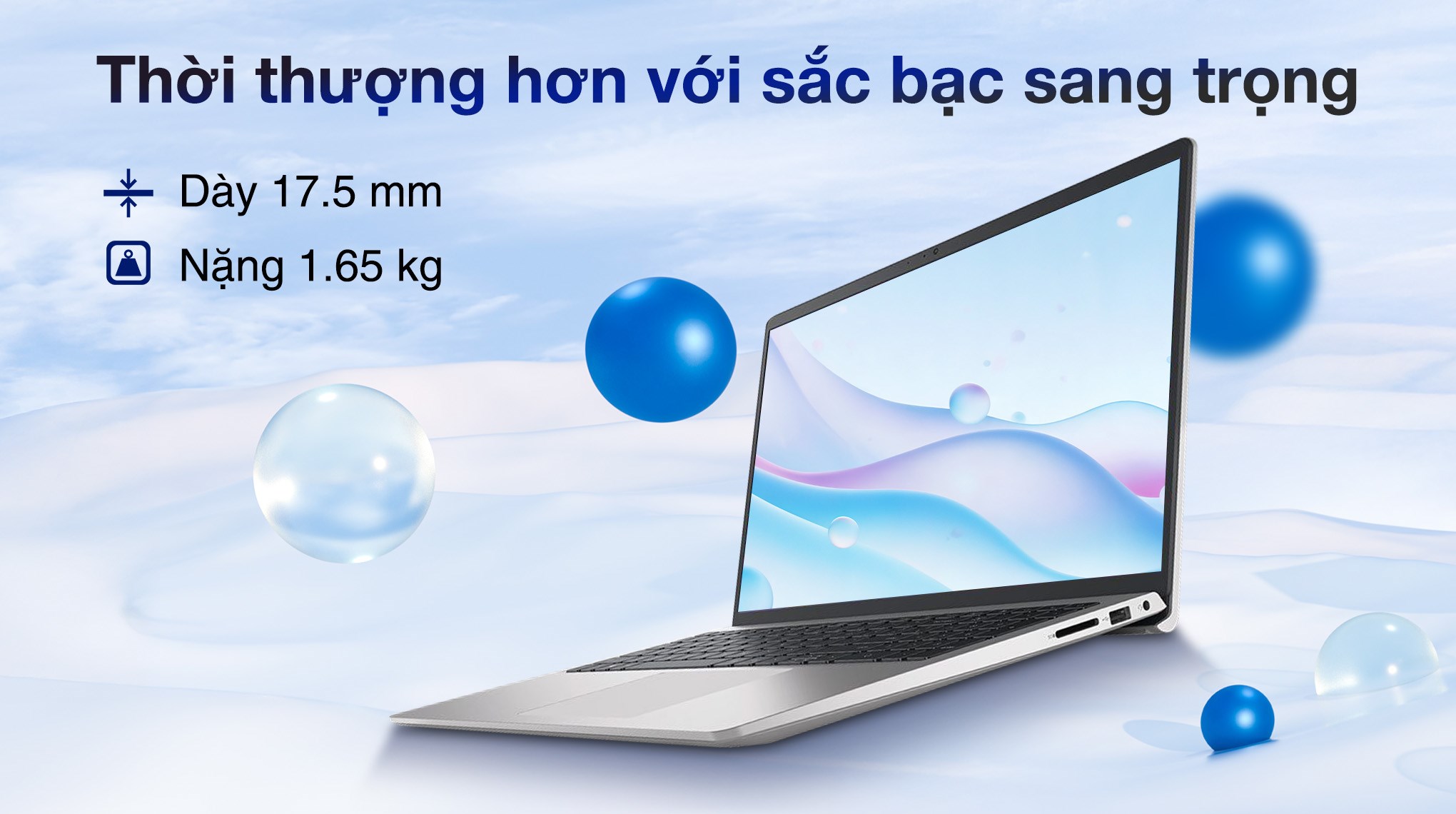 Laptop Dell 15 DC15250 - DC5I5897W1 (i5 1334U, 16GB, 512GB, Full HD+ 120Hz, OfficeH24+365, Win11)
