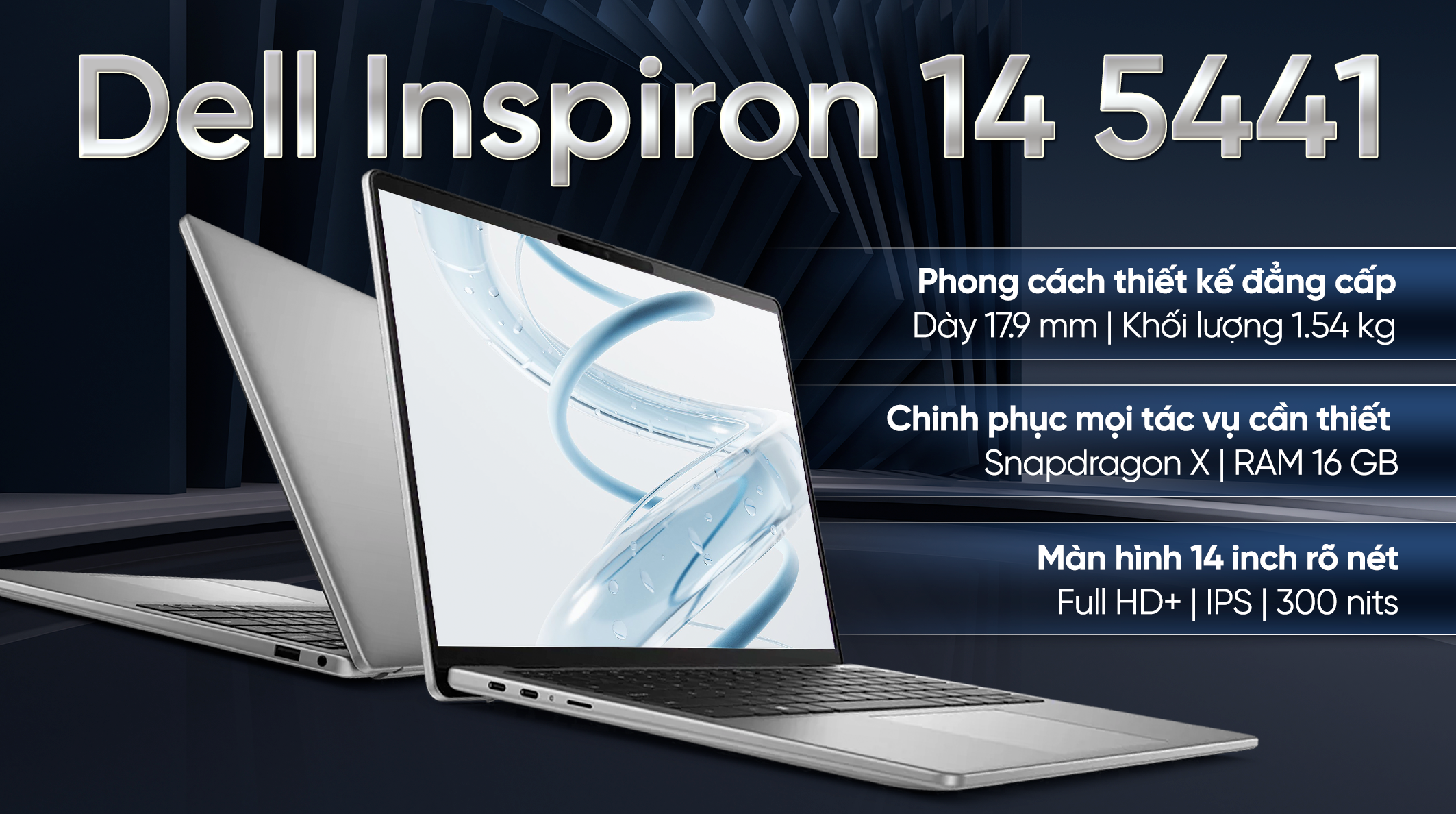 Laptop Dell Inspiron 14 5441 - 71069158 (X1 26 100, 16GB, 512GB, Full HD+, OfficeH24+365, Win11)
