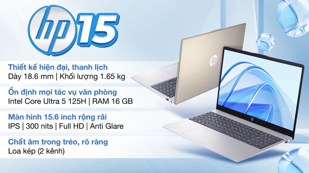 Laptop HP 15 fd1063TU - 9Z2Y1PA (Ultra 5 125H, 16GB, 512GB, Full HD, Win11)