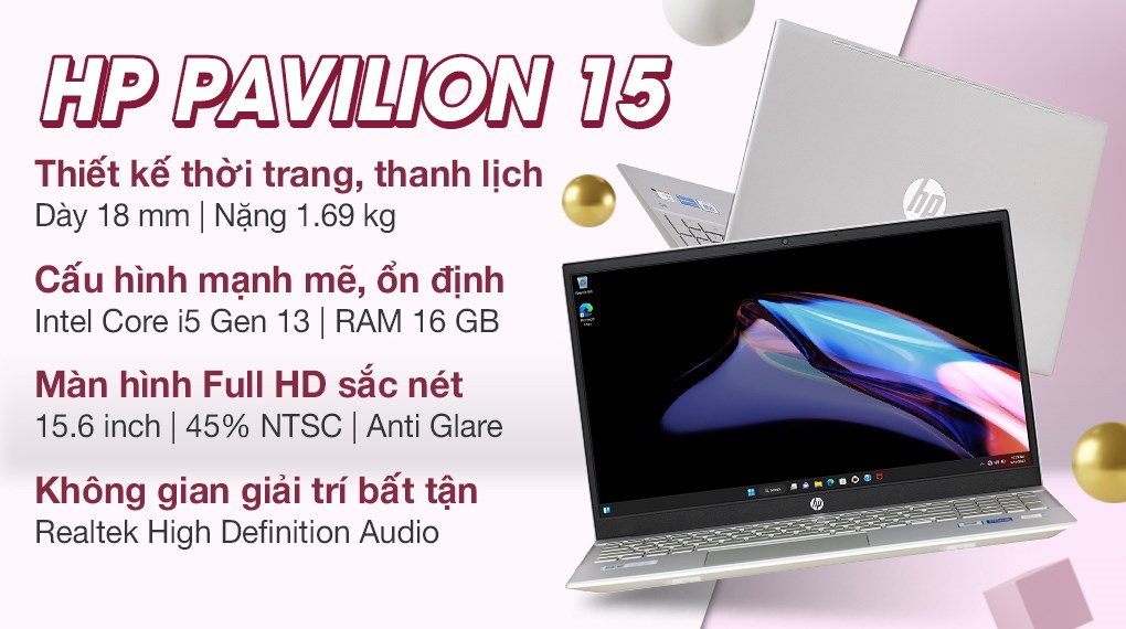 Laptop HP Pavilion 15 eg3093TU - 8C5L4PA (i5 1335U, 16GB, 512GB, Full HD, Win11)