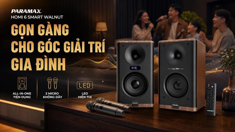 Cặp loa karaoke Paramax Homi 6 Smart 150W