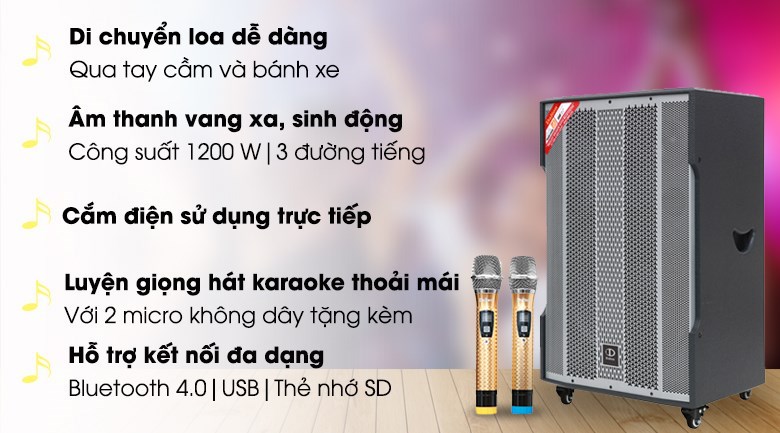 Loa điện karaoke Dalton TS - 18A1500 1200W