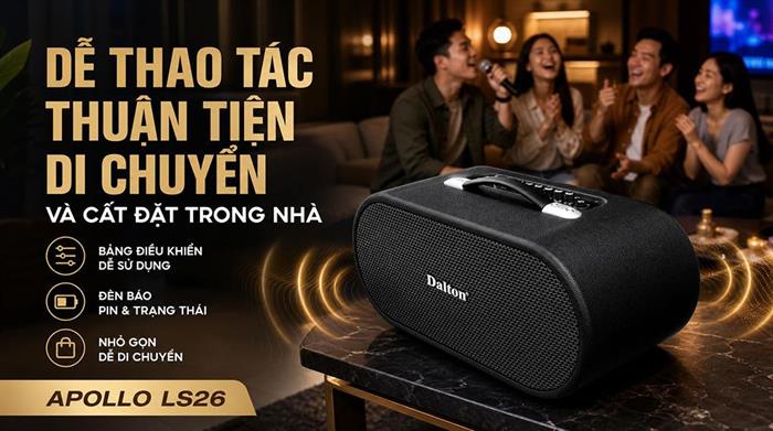 Loa karaoke xách tay Dalton Apollo LS26 450W