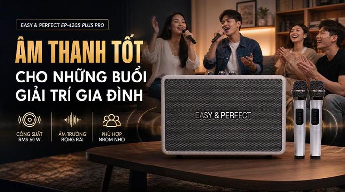 Loa karaoke xách tay Easy & Perfect EP-4205 Pro 60W
