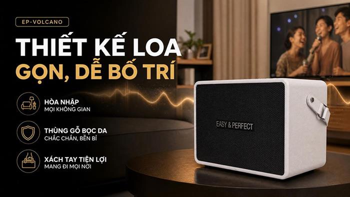 Loa karaoke xách tay Easy & Perfect EP-Volcano 200W