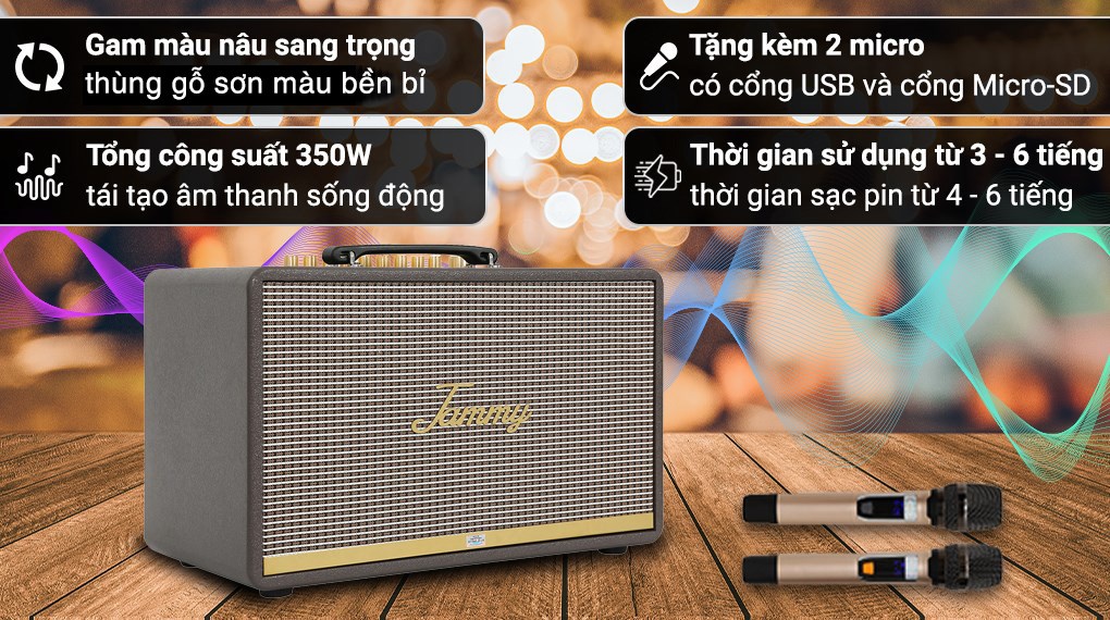 Loa karaoke xách tay Jammy N2070K 350W