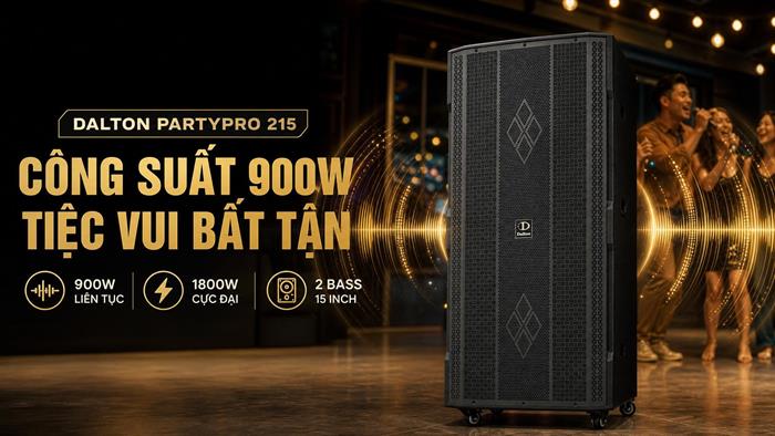 Loa kéo karaoke Dalton PartyPro 215 1800W