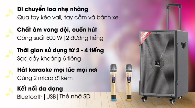 Loa kéo karaoke Dalton TS-12G450X 500W