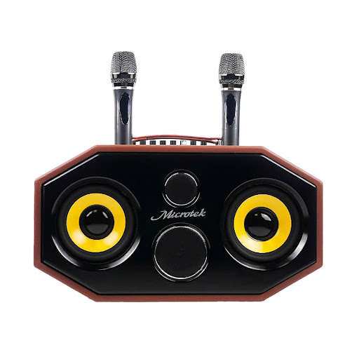 Loa Karaoke Di Động Microtek HD-610BR (Nâu) (kèm 2 micro)