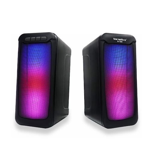Loa vi tính SoundMax A180 (2.0) 10W, Đen