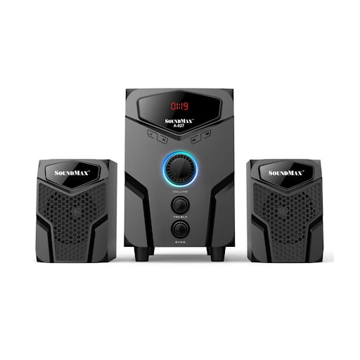 Loa vi tính SoundMax A827 (2.1) 20W, Đen