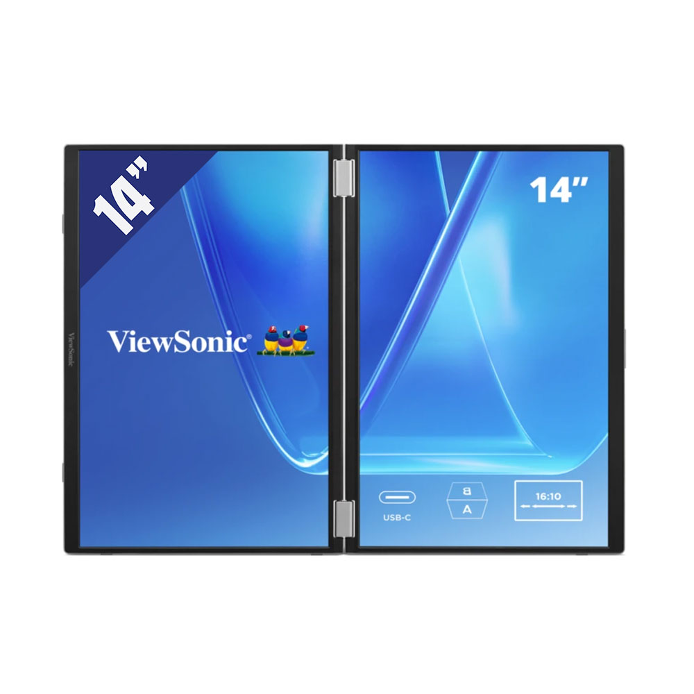 Màn hình di động kép ViewSonic 14"x 2 VG1457 (VS21039) (1920 x 1200/ IPS Technology/ 60Hz/ 16ms) (Bạc)