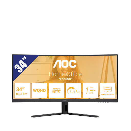 Màn hình LCD AOC 34" CU34B3E/71 (3440x1440/ VA/ 120 Hz/ 4 ms/ cong) (đen)
