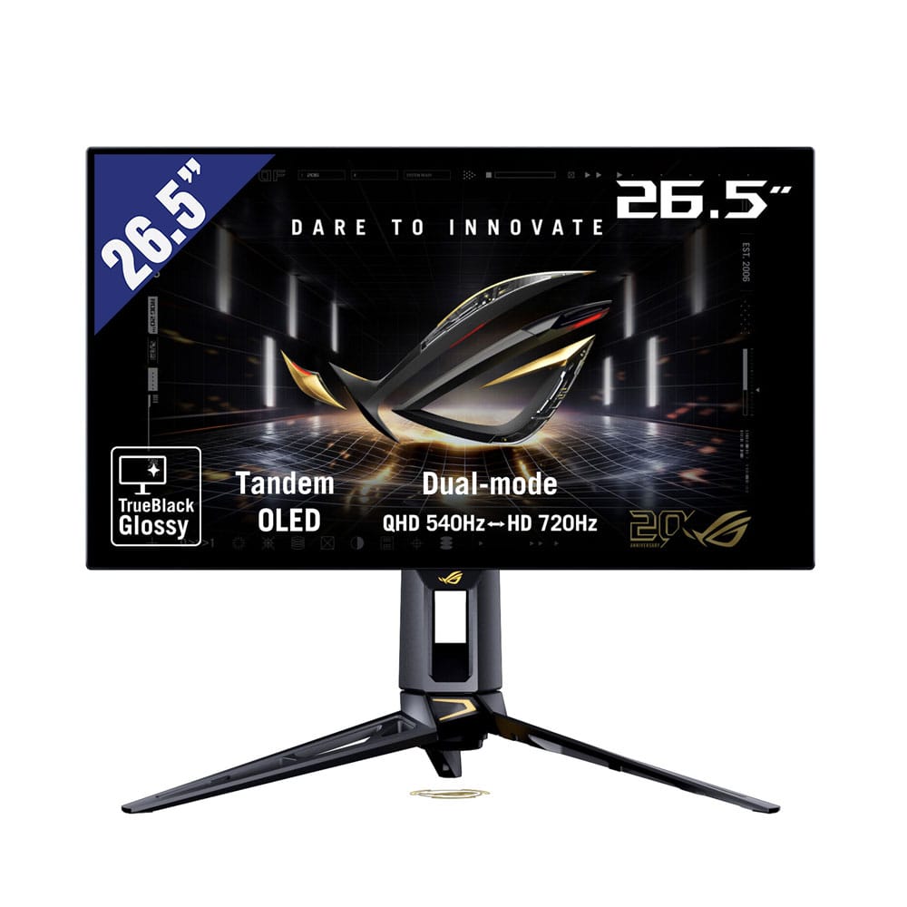 Màn hình LCD Asus 26.5" PG27AQWP-G (2560x1440/ OLED/ 540Hz/ 0.02ms(GTG)/ AMD FreeSync™ Premium Pro /NVIDIA G-SYNC® Compatible/VESA AdaptiveSync Display 540Hz) (Đen)