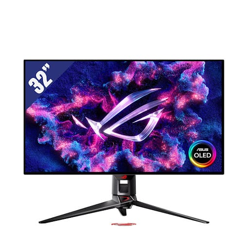 Màn hình LCD Asus 32'' ROG Swift OLED PG32UCDP Gaming (3840x2160/ WOLED/ 0,03ms/ 240Hz/ Adaptive-Sync) Đen