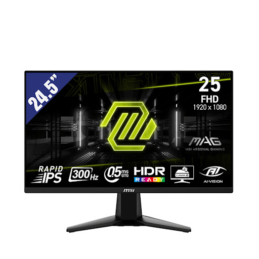 Màn hình LCD MSI 24.5" MAG 255XF (1920x1080/ Rapid IPS/ 300Hz/ 0.5ms/ AMD FreeSync™ Premium) Đen
