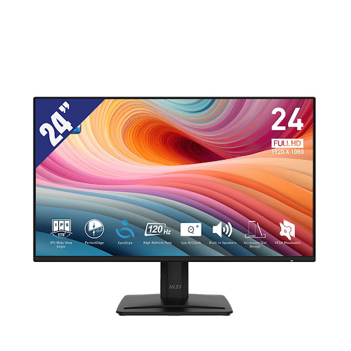 Màn hình LCD MSI 24" Pro MP242A E2 (1920x1080/ IPS/ 120Hz/ 1ms-4ms/ Adaptive-Sync) Đen