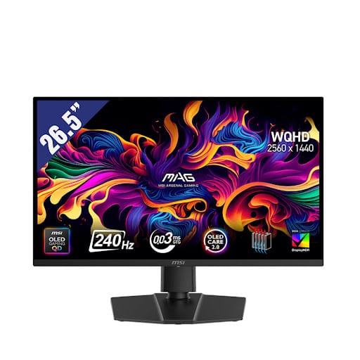 Màn hình LCD MSI 26.5" MAG 273QP QD-OLED X24 (2560 x 1440/ 240Hz/ 0,03ms GTG) Đen