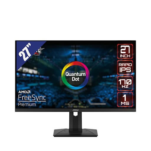 Màn hình LCD MSI 27" G274QPF QD ( 2560 x 1440/ IPS/ 170Hz/ 1ms GtG/ FreeSync Premium)