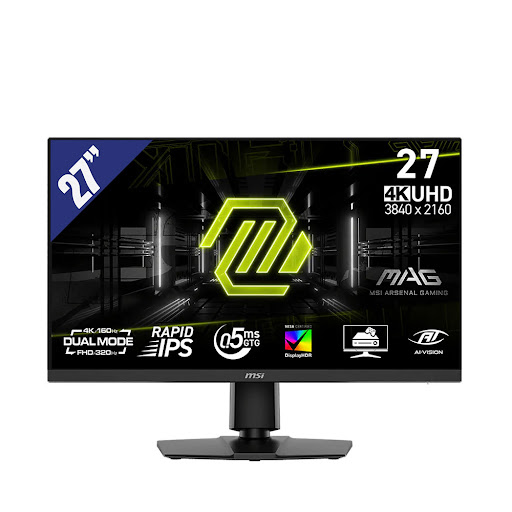 Màn hình LCD MSI 27" MAG 272URDF E16 (9S6-3CE79T-014) (3840 x 2160/ Rapid IPS/160Hz-320Hz/ 0.5ms (GtG, Min.)/ AMD FreeSync™ Premium) (Đen)