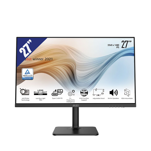 Màn hình LCD MSI 27" Modern MD272QP (2560 x 1440/ IPS/ 75Hz/ 4ms (GTG))