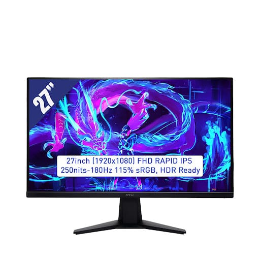 Màn hình LCD MSI 27inch MAG 275F (Full HD 1920x1080/ IPS/ 180Hz/ 0.5ms) Đen