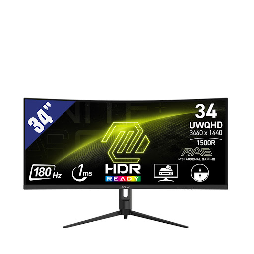 Màn hình LCD MSI 34" MAG 342CQR E2 (3400x1440/ VA/ 180Hz/ 1ms/ AMD FreeSync™ Premium) Đen