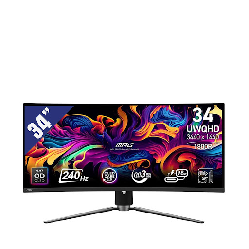 Màn hình LCD MSI 34" MPG 341CQPX QD-OLED (3440 x 1440/ 240Hz/ 0.03ms/ G-Sync Compatible) Cong