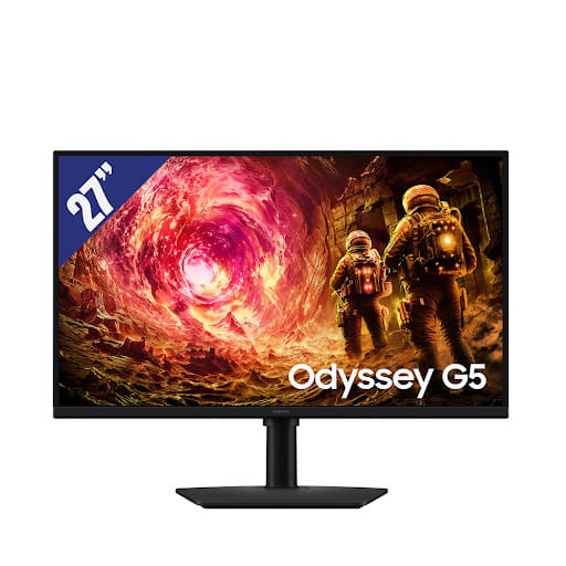 Màn hình LCD Samsung 27" Odyssey G5 (G50F) (LS27FG502EEXXV) (2560 x 1440/ IPS/ 180Hz/ 1ms) (đen)