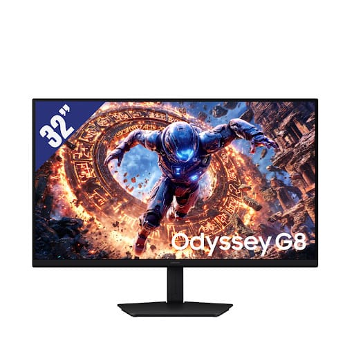 Màn hình LCD Samsung 32" Odyssey G8 (LS32HG806ESXXV) (6144 x 3456/Fast IPS/ 165Hz-330Hz/ 1ms (GtG)/ AMD FreeSync Premium, NVIDIA G-SYNC Compatible) (Đen)