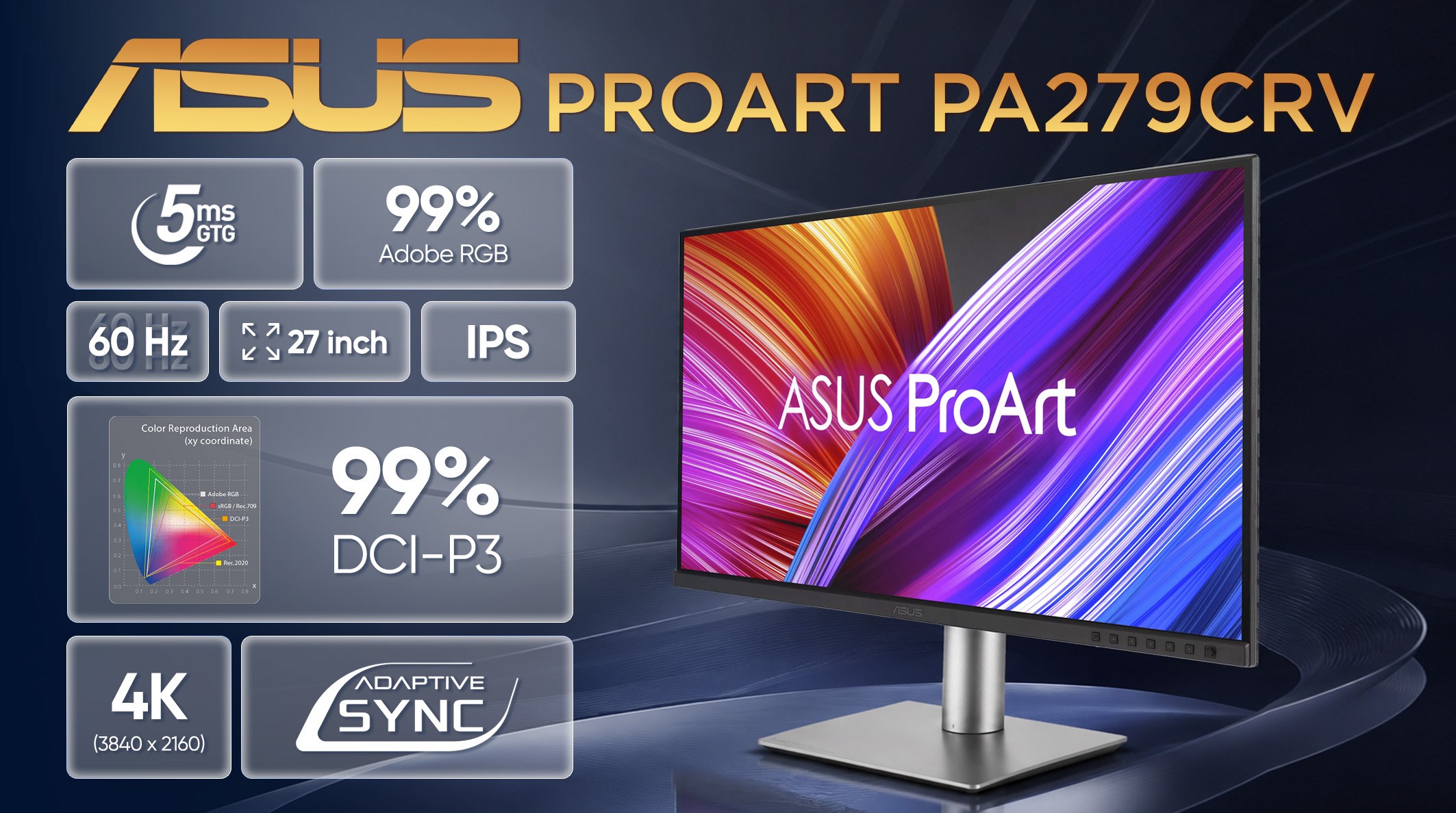 Màn hình Asus ProArt PA279CRV (27 inch, 4K, IPS, 60Hz, 5ms)