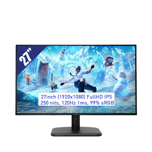 Màn Hình/ LCD ACER EK271 G 27 INCH/1920X1080@120Hz/IPS/VGA/HDMI/LED/ĐEN(UM.HE1SV.G01)