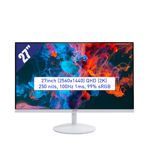 Màn Hình/ LCD ACER SA272U E 27 INCH/2560x1440@100Hz/IPS/DP/HDMI/SPK/LED/TRẮNG