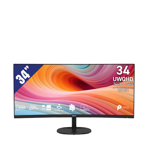 Màn hình LCD MSI 34'' PRO MP341CQ-E12 (3440 x 1440/ VA/ 120Hz/ 1ms (MPRT)/4ms (GtG)/ Adaptive-Sync/ Cong 1500R) (đen)