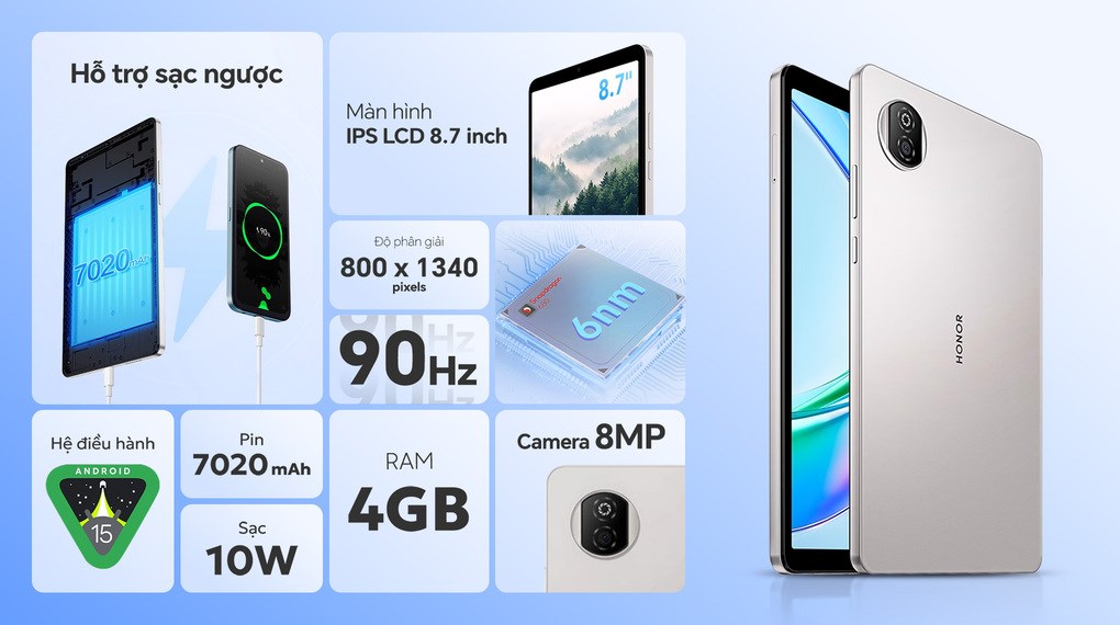 Máy tính bảng HONOR Pad X7 WiFi 4GB/64GB