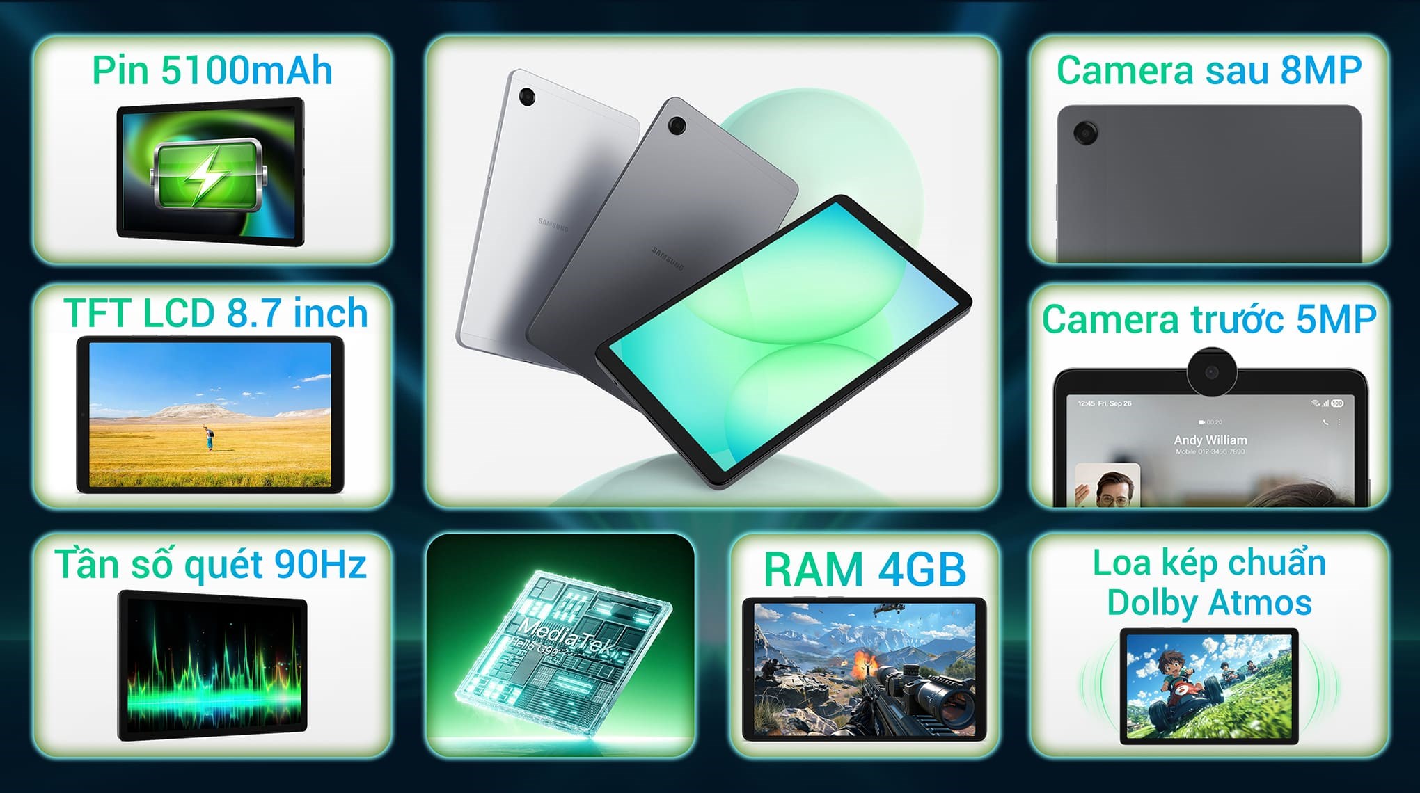 Máy tính bảng Samsung Galaxy Tab A11 WiFi 4GB/64GB