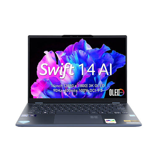 Máy tính xách tay/ Laptop Acer Swift 14 AI OLED SF14-51-53P9 (Ultra 5-226V) (Xanh)