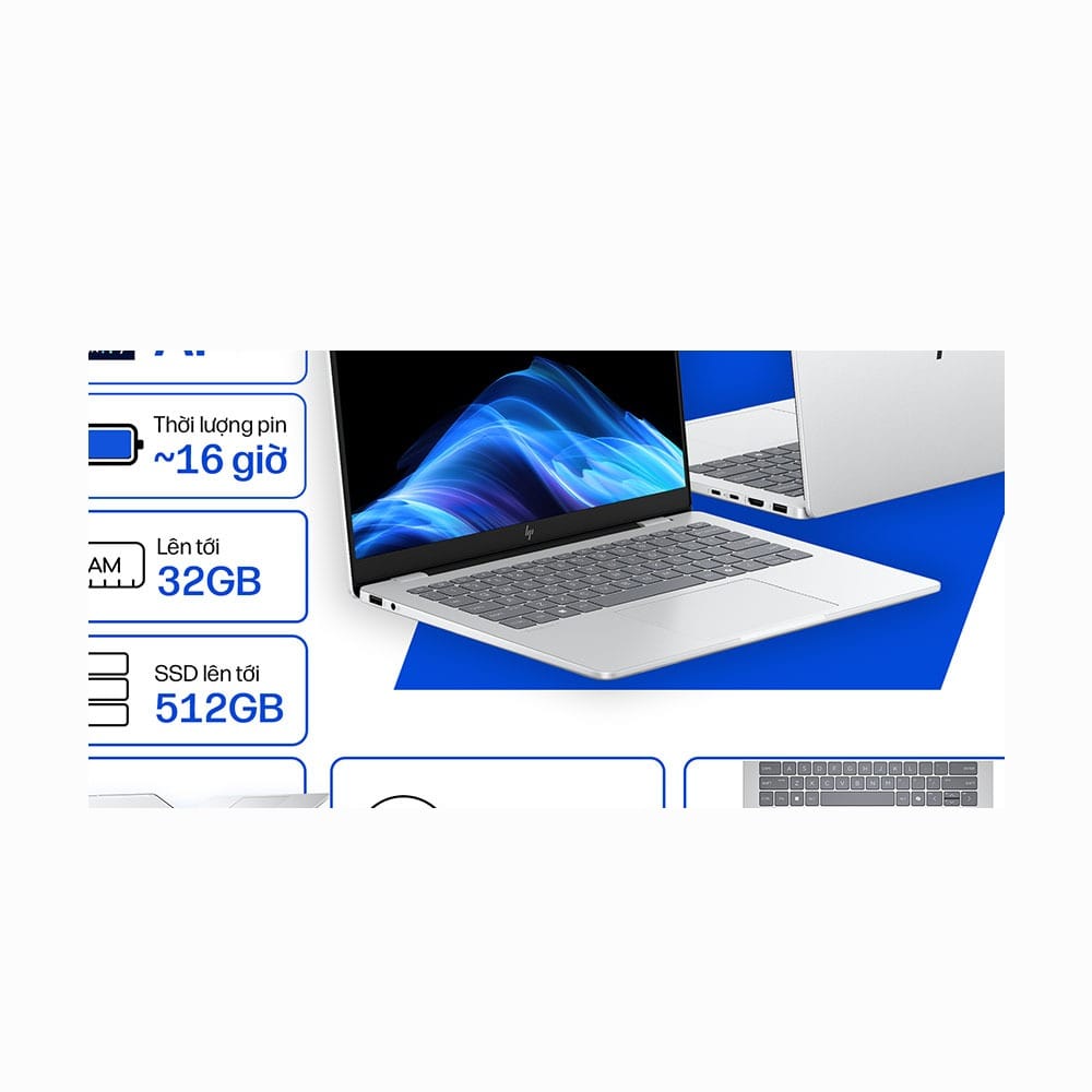 Máy tính xách tay/ Laptop HP OmniBook 7 14-fr0033TU - C1MN2PA (Core Ultra 5-225U) (Bạc)