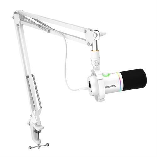 Bộ micro có dây Maono RGB PD200XS White (1 bộ thu + giá đỡ)
