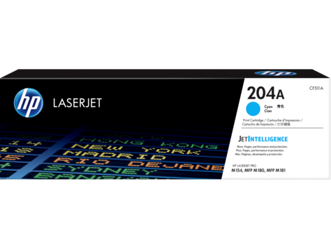 HP 204A Cyan Original LaserJet Toner Cartridge(CF511A)