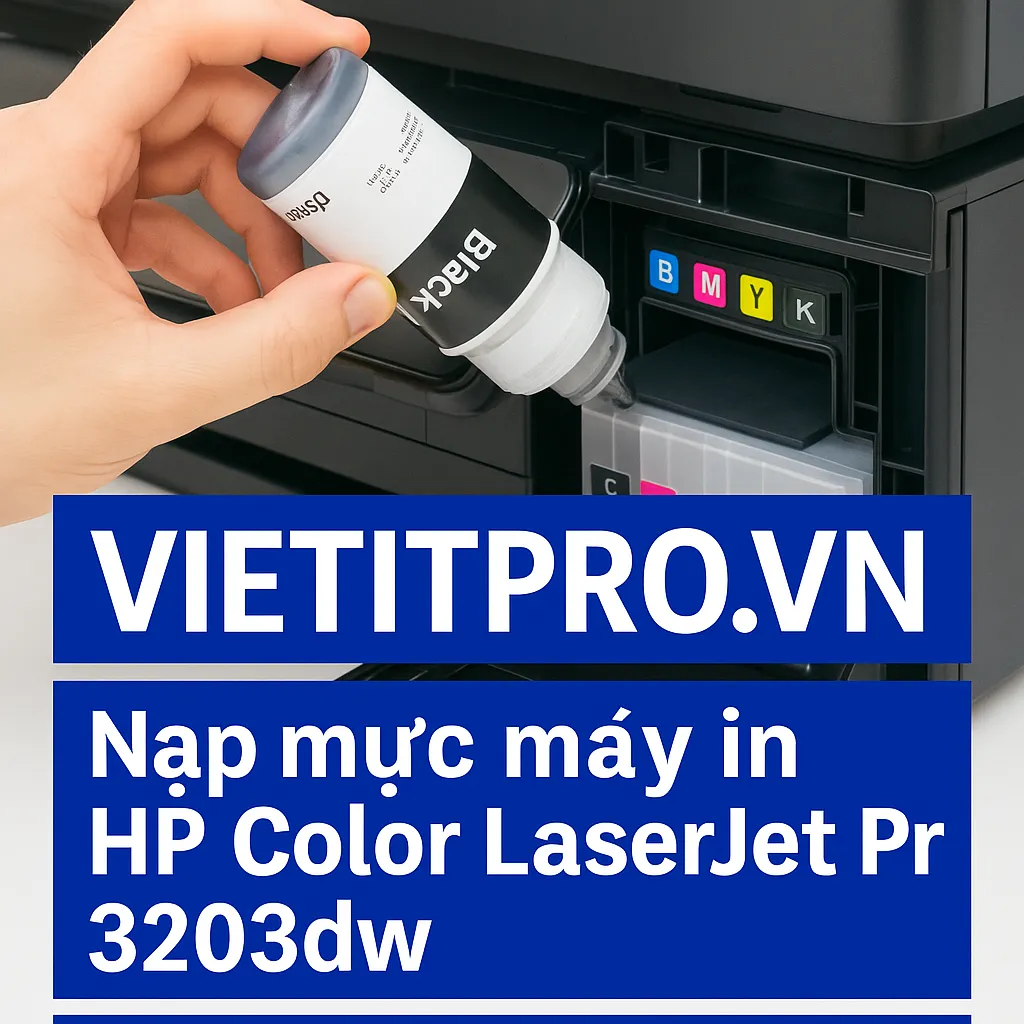 Dịch vụ nạp mực máy in HP Color LaserJet Pro 3203dw tận nơi tại Thủ Đức