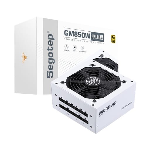 Power SEGOTEP GM850W White - 850W - 80 Plus Gold - Full Modular - ATX3.0+PCIE 5.0