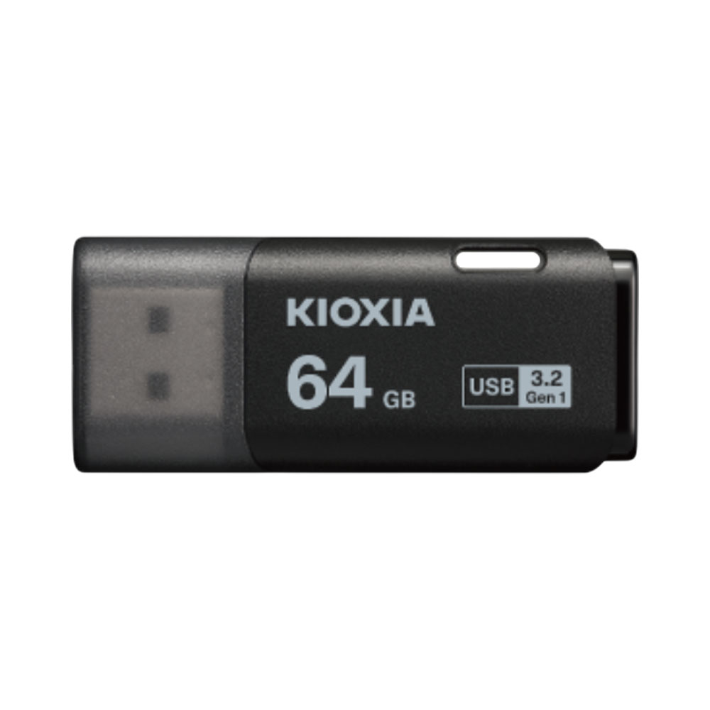 Ổ cứng di động/ USB 3.2 Kioxia U301 64GB, Type-A, Đen (LU301K064GG4)