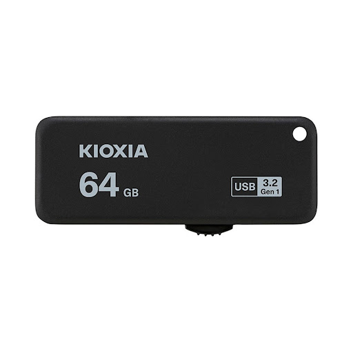 Ổ cứng di động/ USB 3.2 Kioxia U365 64GB, Type-A, Đen (LU365K064GG4)